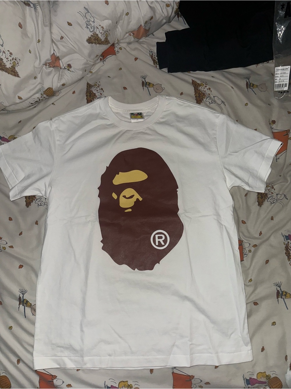 White bape t shirt